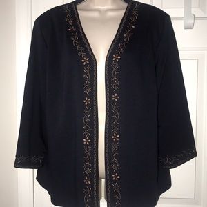 Alfred Dunner Jacket Coverup Brown Size 16